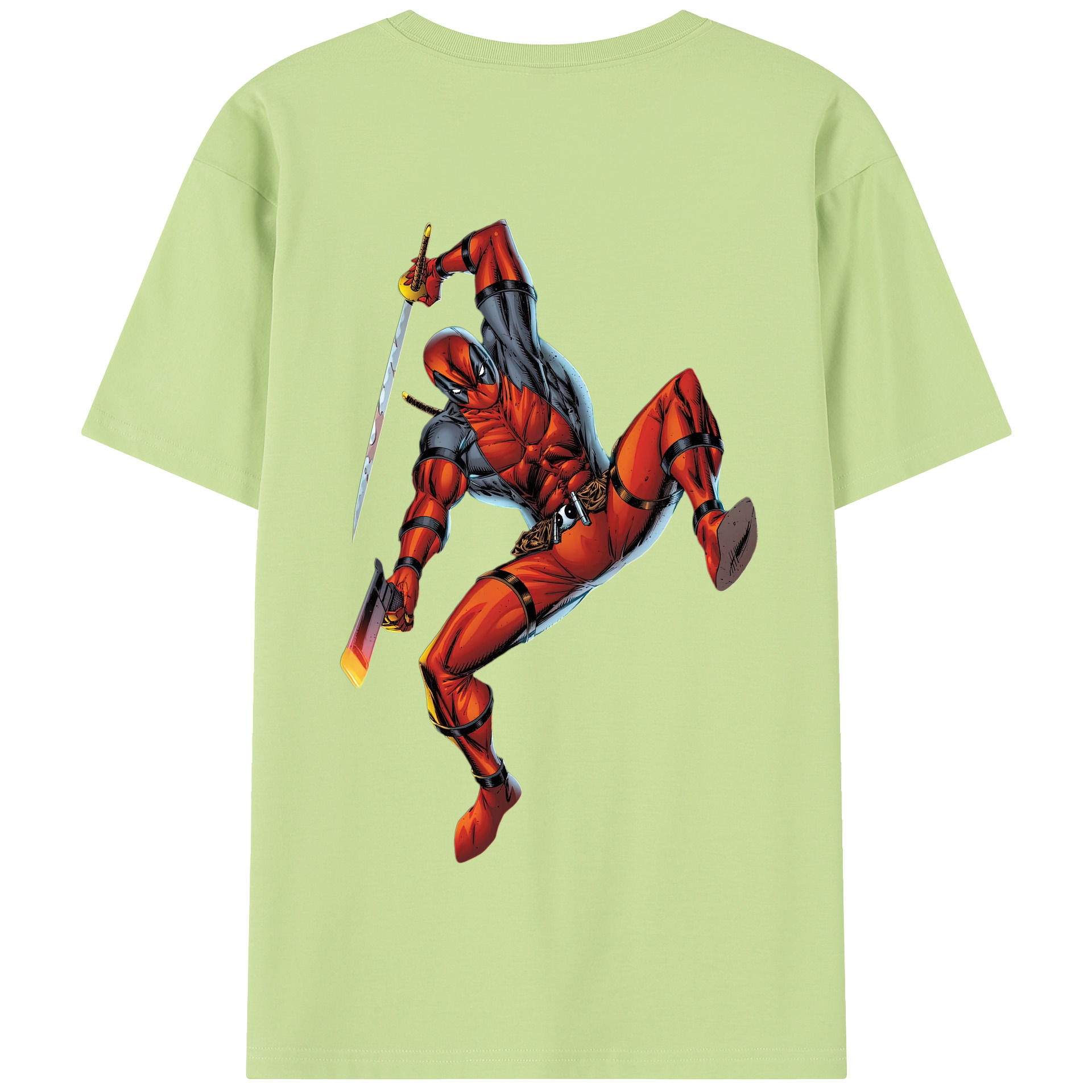 （画像用） Deadpool デッドプール 綿100％半袖Tシャツ（背面プリント）